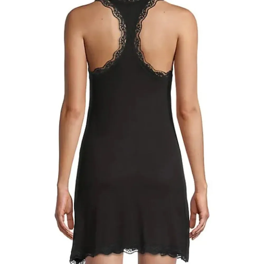 Honeydew NWOT Pink Knit Lace Trim Chemise Sz L